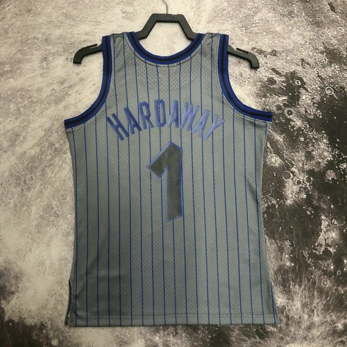 Maillot de Basket #1 Anfernee Hardaway Magic 1994-95 M&N Vintage Gris Imprimé